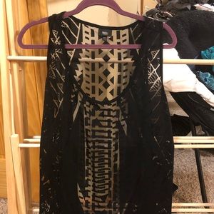 Sheer Black Sleeveless pullover